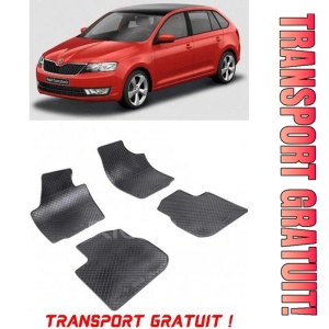 Skoda Rapid fabricat din 10.2012 - 03.2019, Hatchback, set covorase auto dedicate, din cauciuc 100% Premium - Transport Gratuit