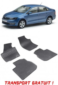 Skoda Rapid, Sedan, fabricat din 10.2012 - 03.2019, set covorase auto dedicate, din cauciuc 100% Premium - Transport Gratuit accesorii pentru autoturismul tau - masina v37773