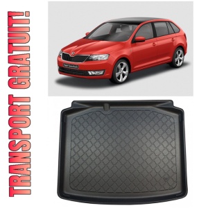 Skoda Rapid Spaceback Hatchback din 10.2013 - 03.2019, Tavita Pentru Portbagaj Lux Premium Dedicata, Portbagaj Inferior *1