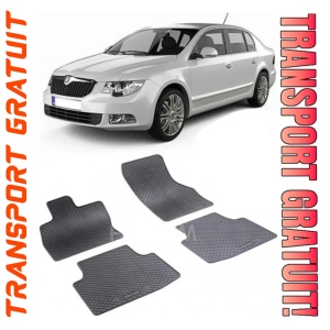 Skoda Superb III fabricat din 05.2015 - Prezent, Sedan, set covorase auto dedicate, din cauciuc 100% Premium