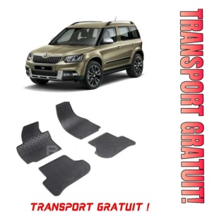 Skoda Yeti, Hatchback, fabricat din 06.2009 - 11.2017, set covorase auto dedicate, din cauciuc 100% Premium - Transport Gratuit