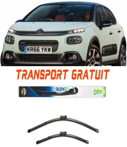 Stergatoare Citroen C3 Set 2 stergatoare parbriz Valeo pentru Citroen C3 2009-2016 (65 cm / 40 cm) accesorii pentru autoturismul tau - masina v12019