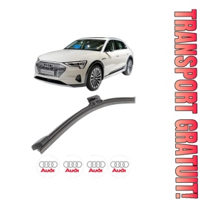Stergator lamela spate AUDI E-TRON (GEN) din 2018, pentru luneta auto, Bosch Aerotwin, din cauciuc siliconat rezistent, 4 Stickere Auto AUDI