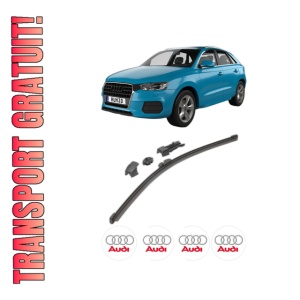 Stergator lamela spate AUDI Q3 (F3B) din 2018 - 2021, pentru luneta auto, Valeo HydroConnect, din cauciuc siliconat rezistent, 4 Stickere Auto AUDI