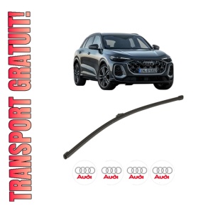 Stergator lamela spate AUDI Q5 (GUB) din 2025, pentru luneta auto, Valeo Silencio Xtrm, din cauciuc siliconat rezistent, 4 Stickere Auto AUDI
