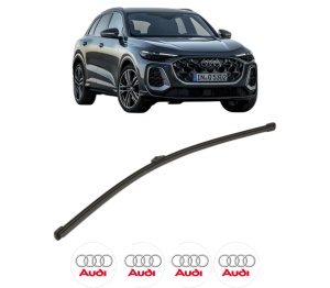 Stergator lamela spate AUDI Q5 (GUB) din 2025, pentru luneta auto, Valeo Silencio Xtrm, din cauciuc siliconat rezistent, 4 Stickere Auto AUDI v16810