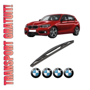 Stergator lamela spate BMW Seria 1 (F21) din 2011 - 2019, pentru luneta auto, Valeo Silencio, din cauciuc siliconat rezistent, 4 Stickere Auto BMW