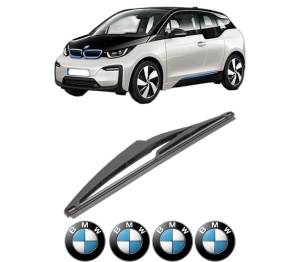 Stergator lamela spate BMW Seria i3 (I01) din 2013, pentru luneta auto, Valeo Silencio, din cauciuc siliconat rezistent, 4 Stickere Auto BMW v21730