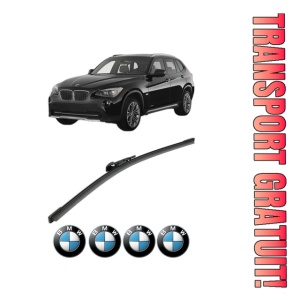 Stergator lamela spate BMW Seria X1 (E84) din 2009 - 2015, pentru luneta auto, Bosch Aerotwin, din cauciuc siliconat rezistent, 4 Stickere Auto BMW