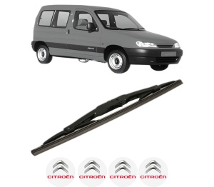 Stergator lamela spate CITROEN BERLINGO / BERLINGO FIRST MPV (MF_, GJK_, GFK_) din 1996 - 2011, pentru luneta auto, Bosch Twin, din cauciuc siliconat rezistent, 4 Stickere Auto CITROEN v31620