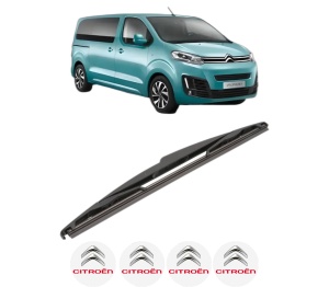 Stergator lamela spate CITROEN SPACETOURER Bus (V_) din 2016 - 2023, pentru luneta auto, Valeo Silencio, din cauciuc siliconat rezistent, 4 Stickere Auto CITROEN v22204