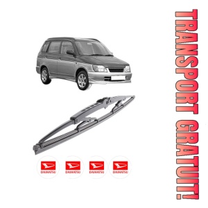Stergator lamela spate DAIHATSU GRAN MOVE (G3) din 1996 - 2002, pentru luneta auto, Bosch Twin, din cauciuc siliconat rezistent, 4 Stickere Auto DAIHATSU