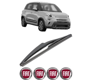 Stergator lamela spate FIAT 500L (351_, 352_) din 2012 - 2018, pentru luneta auto, Valeo Silencio, din cauciuc siliconat rezistent, 4 Stickere Auto FIAT v21610