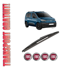 Stergator lamela spate FIAT DOBLO MPV (510_, 511_, 360_, 361_) din 2022 - 2023, pentru luneta auto, Valeo Silencio, din cauciuc siliconat rezistent, 4 Stickere Auto FIAT