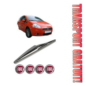 Stergator lamela spate FIAT PUNTO (199_) din 2005 - 2015, pentru luneta auto, Bosch Twin, din cauciuc siliconat rezistent, 4 Stickere Auto FIAT
