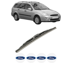 Stergator lamela spate FORD FOCUS I Turnier (DNW) din 1999 - 2005, pentru luneta auto, Bosch Twin, din cauciuc siliconat rezistent, 4 Stickere Auto FORD v31740