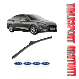 Stergator lamela spate FORD FOCUS IV Saloon (HM) din 2018, pentru luneta auto, Bosch Aerotwin, din cauciuc siliconat rezistent, 4 Stickere Auto FORD