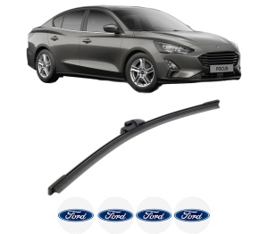 Stergator lamela spate FORD FOCUS IV Saloon (HM) din 2018, pentru luneta auto, Bosch Aerotwin, din cauciuc siliconat rezistent, 4 Stickere Auto FORD v26470