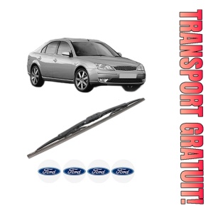 Stergator lamela spate FORD MONDEO III (B5Y) din 2000 - 2007, pentru luneta auto, Bosch Twin, din cauciuc siliconat rezistent, 4 Stickere Auto FORD - Img 1