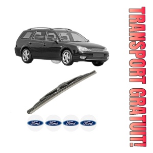 Stergator lamela spate FORD MONDEO III Turnier (BWY) din 2000 - 2007, pentru luneta auto, Bosch Twin, din cauciuc siliconat rezistent, 4 Stickere Auto FORD
