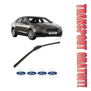 Stergator lamela spate FORD MONDEO V Saloon (CD) din 2014, pentru luneta auto, Bosch Aerotwin, din cauciuc siliconat rezistent, 4 Stickere Auto FORD