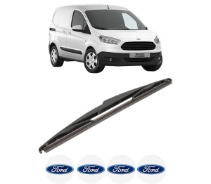 Stergator lamela spate FORD TRANSIT COURIER B460 Box Body/MPV din 2014 - 2023, pentru luneta auto, Valeo Silencio, din cauciuc siliconat rezistent, 4 Stickere Auto FORD v22084