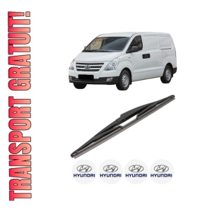 Stergator lamela spate HYUNDAI H-1 Cargo (TQ) din 2008, pentru luneta auto, Valeo Silencio, din cauciuc siliconat rezistent, 4 Stickere Auto HYUNDAI