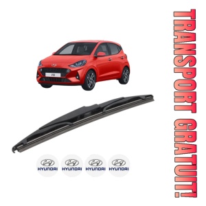 Stergator lamela spate HYUNDAI i10 III (AC3, AI3) din 2019, pentru luneta auto, Bosch Twin, din cauciuc siliconat rezistent, 4 Stickere Auto HYUNDAI