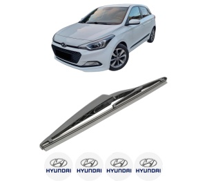 Stergator lamela spate HYUNDAI i20 II (GB, IB) din 2014 - 2021, pentru luneta auto, Bosch Twin, din cauciuc siliconat rezistent, 4 Stickere Auto HYUNDAI v28792