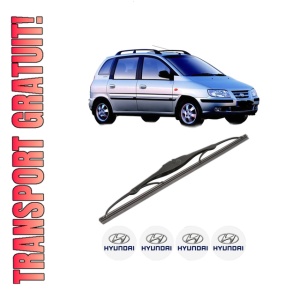Stergator lamela spate HYUNDAI MATRIX (FC) din 2001 - 2010, pentru luneta auto, Valeo Silencio, din cauciuc siliconat rezistent, 4 Stickere Auto HYUNDAI