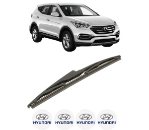 Stergator lamela spate HYUNDAI SANTA FE IV (TM, TMA) din 2018 - 2020, pentru luneta auto, Bosch Twin, din cauciuc siliconat rezistent, 4 Stickere Auto HYUNDAI v22555