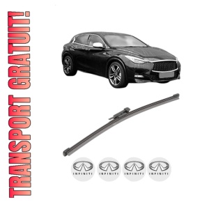 Stergator lamela spate INFINITI Q30 din 2015, pentru luneta auto, Valeo Silencio Xtrm, din cauciuc siliconat rezistent, 4 Stickere Auto INFINITI