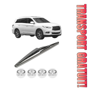 Stergator lamela spate INFINITI QX60 din 2012, pentru luneta auto, Bosch Twin, din cauciuc siliconat rezistent, 4 Stickere Auto INFINITI