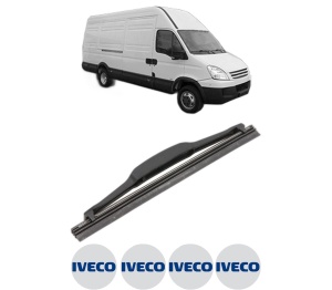 Stergator lamela spate IVECO DAILY IV Van din 2006 - 2011, pentru luneta auto, Valeo Silencio, din cauciuc siliconat rezistent, 4 Stickere Auto IVECO v18970