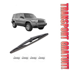 Stergator lamela spate JEEP COMMANDER (XK, XH) din 2005 - 2010, pentru luneta auto, Bosch Twin, din cauciuc siliconat rezistent, 4 Stickere Auto JEEP