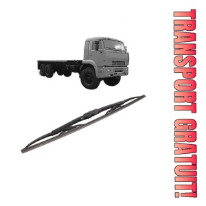 Stergator lamela spate KAMAZ 65224 din 2005, pentru luneta auto, Bosch Twin, din cauciuc siliconat rezistent, 4 Stickere Auto KAMAZ