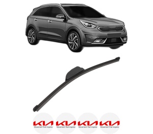 Stergator lamela spate KIA NIRO VAN (DE) din 2016, pentru luneta auto, Valeo Silencio, din cauciuc siliconat rezistent, 4 Stickere Auto KIA v15730
