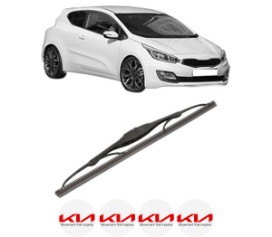 Stergator lamela spate KIA PRO CEE'D (JD) din 2013 - 2018, pentru luneta auto, Valeo Silencio, din cauciuc siliconat rezistent, 4 Stickere Auto KIA v19330