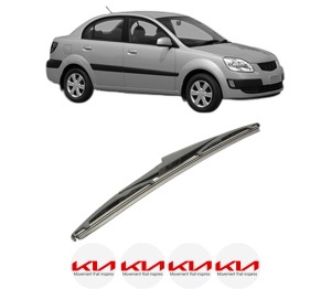Stergator lamela spate KIA RIO II Saloon (JB) din 2005 - 2011, pentru luneta auto, Bosch Twin, din cauciuc siliconat rezistent, 4 Stickere Auto KIA v24905