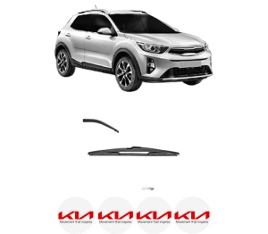 Stergator lamela spate KIA STONIC Hatchback Van (YB) din 2018, pentru luneta auto, Valeo Silencio, din cauciuc siliconat rezistent, 4 Stickere Auto KIA v16030