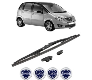 Stergator lamela spate LANCIA MUSA (350_) din 2004 - 2012, pentru luneta auto, Valeo Silencio, din cauciuc siliconat rezistent, 4 Stickere Auto LANCIA v20770