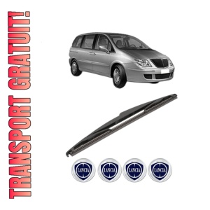 Stergator lamela spate LANCIA PHEDRA (179_) din 2002 - 2010, pentru luneta auto, Valeo Silencio, din cauciuc siliconat rezistent, 4 Stickere Auto LANCIA