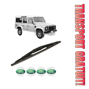 Stergator lamela spate LAND ROVER DEFENDER Platform/Chassis (L316) din 2007 - 2016, pentru luneta auto, Bosch Twin, din cauciuc siliconat rezistent, 4 Stickere Auto LAND ROVER