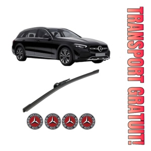 Stergator lamela spate MERCEDES-BENZ C-CLASS All-Terrain (S206) din 2021, pentru luneta auto, Bosch Aerotwin, din cauciuc siliconat rezistent, 4 Stickere Auto MERCEDES-BENZ