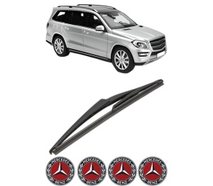Stergator lamela spate MERCEDES-BENZ GL-CLASS (X166) din 2012 - 2015, pentru luneta auto, Valeo Silencio, din cauciuc siliconat rezistent, 4 Stickere Auto MERCEDES-BENZ v19870
