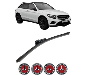 Stergator lamela spate MERCEDES-BENZ GLC (X253) din 2015 - 2022, pentru luneta auto, Bosch Aerotwin, din cauciuc siliconat rezistent, 4 Stickere Auto MERCEDES-BENZ v25990