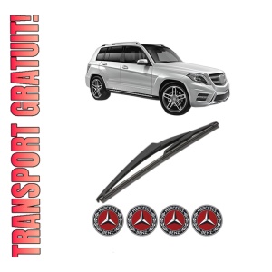 Stergator lamela spate MERCEDES-BENZ GLK-CLASS (X204) din 2008 - 2015, pentru luneta auto, Valeo Silencio, din cauciuc siliconat rezistent, 4 Stickere Auto MERCEDES-BENZ