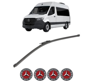 Stergator lamela spate MERCEDES-BENZ SPRINTER 3,5-t Tourer Bus (B907) din 2018 - 2021, pentru luneta auto, Valeo Silencio Xtrm, din cauciuc siliconat rezistent, 4 Stickere Auto MERCEDES-BENZ v19570