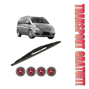 Stergator lamela spate MERCEDES-BENZ VIANO (W639) din 2003 - 2007, pentru luneta auto, Bosch Twin, din cauciuc siliconat rezistent, 4 Stickere Auto MERCEDES-BENZ