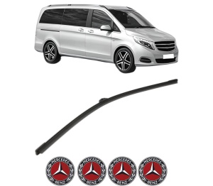 Stergator lamela spate MERCEDES-BENZ VITO Mixto (Double Cabin) (W447) din 2014 - 2020, pentru luneta auto, Bosch Aerotwin, din cauciuc siliconat rezistent, 4 Stickere Auto MERCEDES-BENZ v26650